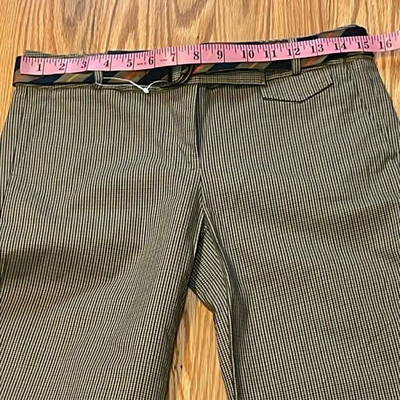 NWT  Y2K Tommy Hilfiger Flare Striped Trousers Pants, Low-rise, necktie belt, 2 - Picture 6 of 11